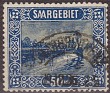 Germany - 1922 - Saar - 50 ¢ - Azul - Germany, Saar - Scott 113 - Ship River Saargebiet - 0